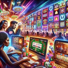 Pengguna mengakses platform hiburan sports dan casino menggunakan ponsel pintar yang modern